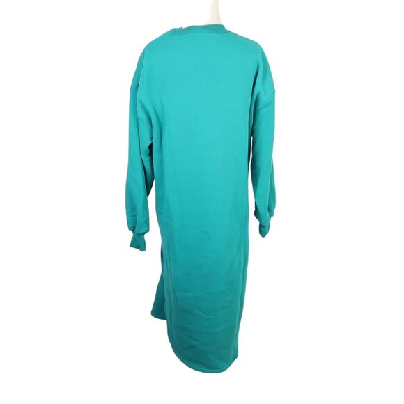 Vintage 90s Mickey Unlimited Teal Green Minnie Mouse Sweatshirt Dress M - Picture 4 of 6